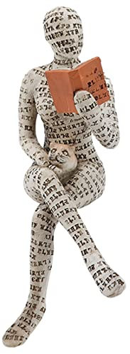 Statuetta Donna Lettura, Lettura Ragazza Statuina in Resina Figurine Statua Innovativa Ornamento Figura Scultura Pulp Pensatore Stile Statue Decorative Astratta Poliresina Sculture Signora Polpa (B)