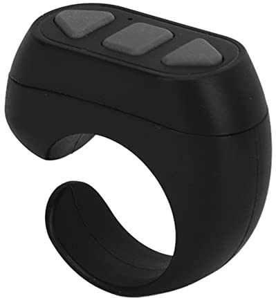 TikTok Fjärrkontroll App Page Turner, Remote Scrolling Ring Clicker för Bluetooth, för IOS, för Android, för Selfie-enhet Fjärravtryckare Selfie-knapp (Svart)
