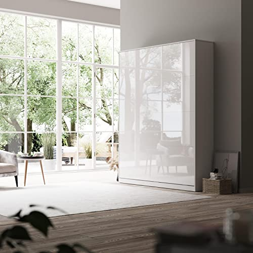 SMARTBett Amazon Skåpsäng Classic 160x200cm Vertikal Vit/Vit Högglans