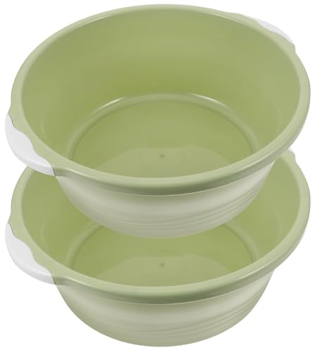 Healifty Large Plastic Washbasin 15 Inch Household Basin for Face Washing and Foot Soaking with Anti-Slip Bottom for Bathroom and Kitchen Use