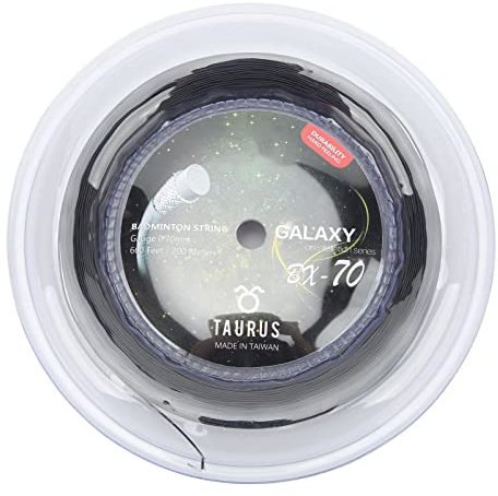 Otufan Badminton-Saite, 200 M, Nylon, Hervorragende Elastizität, Beständig gegen Rost, Badminton-Schläger-Saite Für Die Reparatur von Badminton-Schlägern(Schwarz)