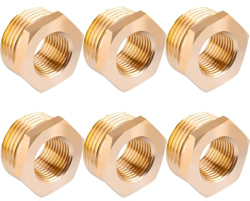 Réducteur en laiton G1/2 à G1/4 (M Ø 20mm x F Ø 12mm),4 pièces Réduction Raccord fileté G1/2 mâle X G1/4 femelle,Réduction mâle/femelle,Réducteur en laiton