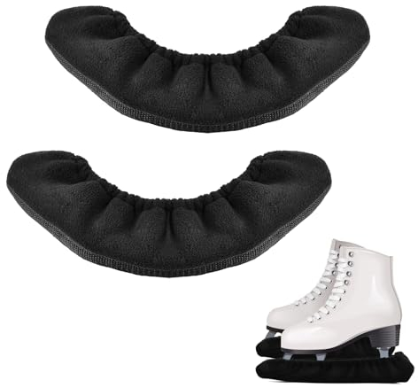 YIZHIXIANGQ Kufenschoner Schlittschuhe, 1 Paar Schlittschuh Kufenschutz Zubehör, Skate Blade Cover Kufenschutz, für Damen Herren Kinder Schlittschuhe & Eislaufschuhe (Schwarz)
