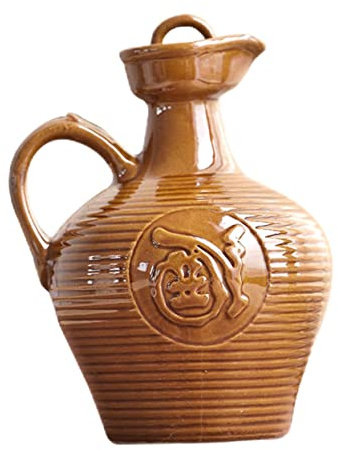 Mobestech Pot à Vin En Céramique Antique Anse Capacité 1 Jin Bouilloire à Vin Domestique Portable Pour Maison Et Bureau