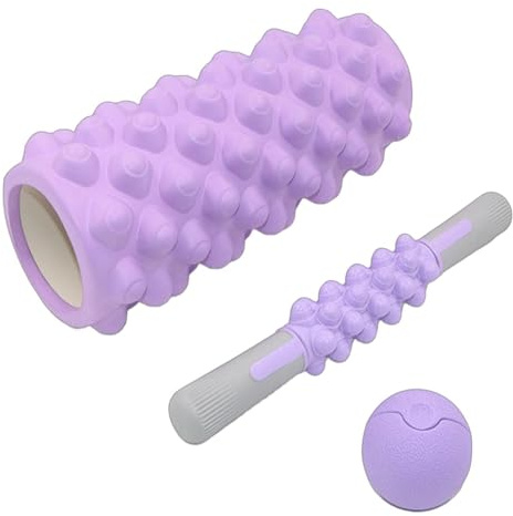 Fasciarulle, stick med hög densitet – fasciarrullar för muskelregenerering – avslappningsbollset för pilates styrketräning hemma gym resor