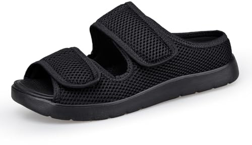 JEBUKTXE Chaussures Diabetiques Femme Homme Chaussons Orthopédiques Respirant Sandale de Rééducation Antidérapantes Chaussures Pieds Larges Adaptables