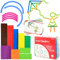 edxeducation Junior GeoStix - 200 mehrfarbige Konstruktionsstäbchen - Inklusive 30 doppelseitigen Aktivitätskarten - Frühe mathematische Entwicklung und Geometrie - Feinmotorik