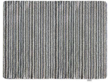 HUG RUG Washable Dirt Trapper Door Mat Kitchen Hallway Doorway, Made in the UK, Select Portland Stone Stripe 80X100
