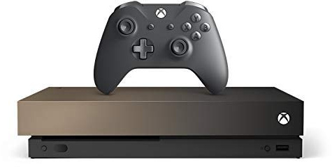 Microsoft Xbox One X 1TB Solid State Drive Limited Edition Gold Rush Gaming Console with Wirless Controller - Native 4K - HDR - Enhanced by Scorpio CPU and Fast SSD (Renewed)