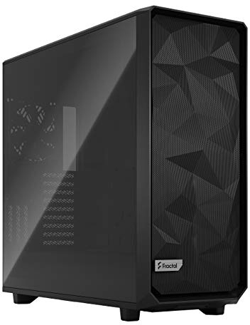 Fractal Design Meshify 2 XL TG Light, Flexibles ATX Full Tower Computer Gehäuse mit leicht getöntem Tempered Glass Seitenteil, schwarz, FD-C-MES2X-02