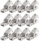 deleyCON 12x CAT 6a Werkzeugloser RJ45 Netzwerkstecker mit LSA Anschluss für Starre Verlegekabel Geschirmt 10 Gbit/s LAN Kabel Netzwerkkabel Stecker CAT6a Metallgehäuse