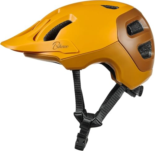 Bikeroo MTB Bike Helmet, Adjustable 56-62 cm / 22 - 24 Circumference, Adult Cycling Safety Head Protection for Road Mountain Bicycles, Protective Headgear Sports Equipment for Outdoor Adventures