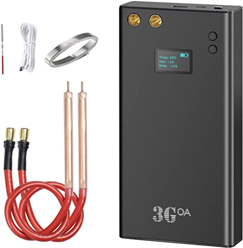 KKTECT Soldador Puntos 7500 mAh 70 engranajes ajustables Mini Pantalla LCD de máquina de soldadura por puntos de bricolaje con hoja de níquel de 5 m para batería