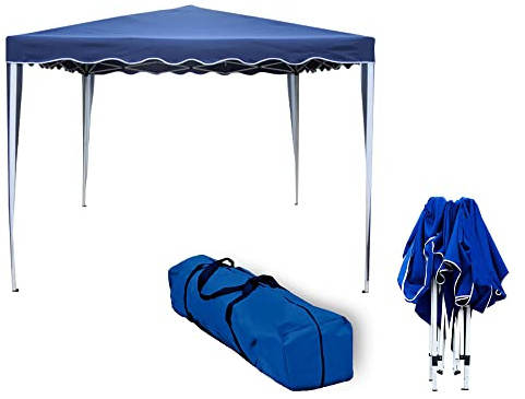Amiaire Carpa Plegable 3x3 m Compact Azul Pop up e Impermeable para el Jardín, Camping, Playa. Incluye Bolsa de Transporte.