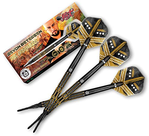 Shot Soft Darts Devon Petersen The Greatness African Warrior 90% Tungsten Softtip Darts Softdart Dartpfeile Set Made in Neuseeland (18 Gramm)