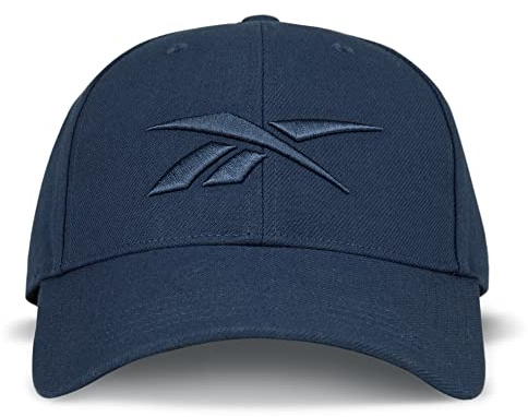 Reebok Vector Baseball Hat | Snapback | Six Panel | Casual | Everyday | Sun Protection | Lightweight | Breathable - Batik Blue