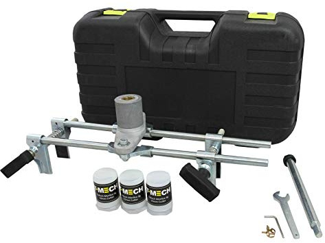 T-Mech Mortice Jig - Set di montaggio per serratura, scalpello per legno, 6 frese in metallo duro, 19 mm, 22 mm, 25 mm