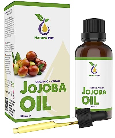 Aceite de Jojoba 50ml - 100% puro, prensado en frío, vegano - Jojoba Oil - natural hidratante para cabello, cuerpo, uñas
