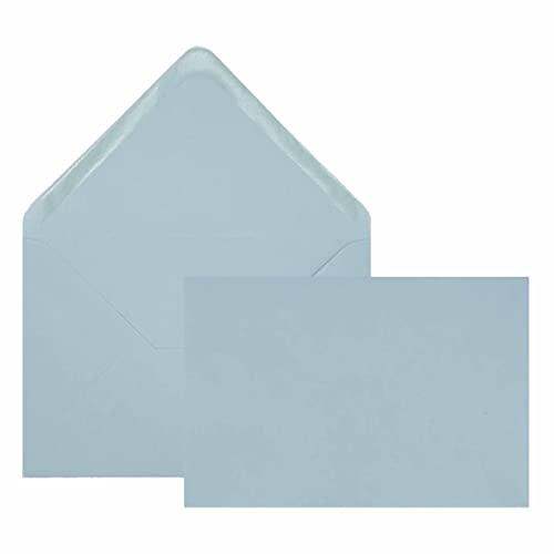 Edition Seidel 25 blaue hellblaue Premium Briefumschläge Umschläge Kuvert farbig Format ähnlich B6 12,0 x 17,5 cm 80 g/m² (Blau Hellblau, 25 Stück/Pieces/Pièce)