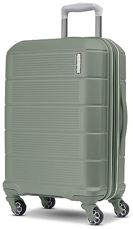 American Tourister Stratum 2.0 Expandable Hardside Luggage with Spinner Wheels, Carry-On, Jade Green