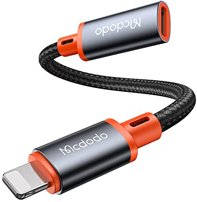mcdodo 4 in 1 USB-C to Lightning OTG Adapter with Charging/Data Transfer/Audio/OTG Function Type-C Female to Lightning Male Cable Adapter Fit for iPhone/iPad/AirPods/MacBook
