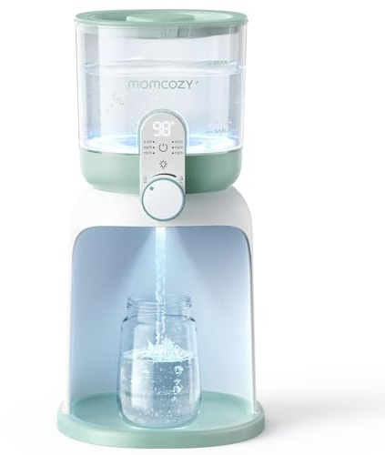 Momcozy Scaldacqua Istantaneo con Doppia Luce per Poppate Notturne, Scaldabiberon per Formula, Preparatore Latte in Polvere 1685 ML, Dispenser con 6 Temperature