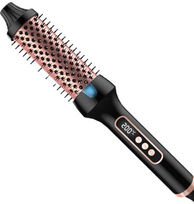 Spazzola Per Capelli Ricci - Spazzola Arricciacapelli Rotonda Riscaldata | Piastra Styler Temperatura Regolabile Pettine Styling Riscaldamento Rapido per Capelli Asciugatura Styling