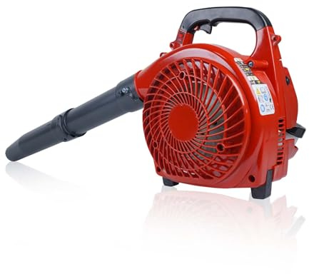 Souffleur à Feuilles à Essence 28CC Haute Performance,Souffleur Feuille Thermique avec Moteur 2 Temps 1,1 CV,280 MPH,Aspirateur à Feuilles pour Jardin, Pelouse, Allées et Neige Légère(Rouge)