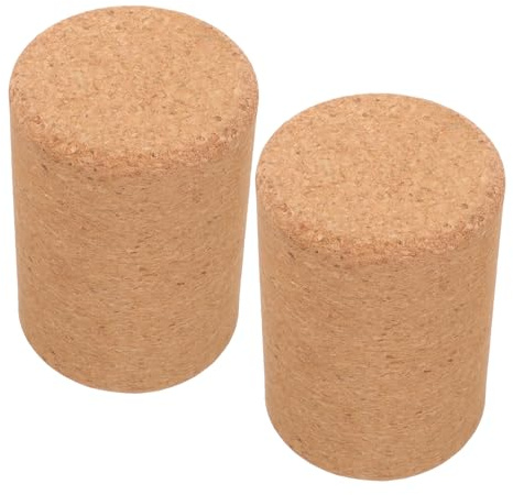 Cabilock Rodillo de Corcho Natural para Yoga 5x15 Cm, 2 Piezas, Mini Rodillo de Masaje Portátil Antideslizante para Estiramiento, Fascia Profunda y Entrenamiento Corporal en Casa y Viajes