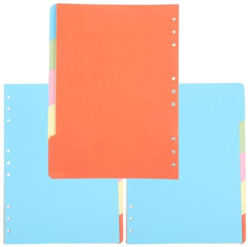 Toyvian 15 Pièces Intercalaires pour Classeur en Carton Coloré, Lot, Séparateurs de Page Esthétiques et Pratiques pour Organisation Rapide des Documents
