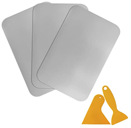 CLIO Inflatable Boat Repair Patches, 3 Pcs Waterproof PVC Set for Rafts, Kayaks, Canoes, Gray