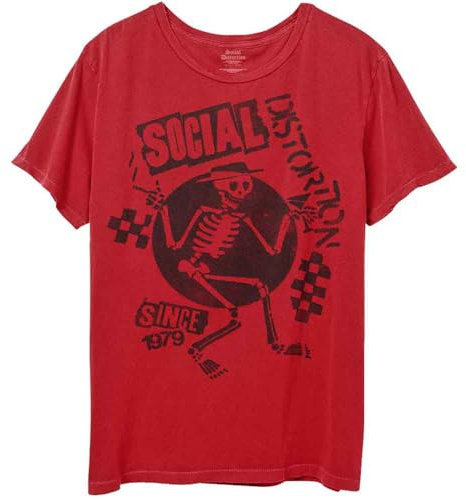 Social Distortion T Shirt Speakeasy Checkerboard Band Logo Official Red XXL