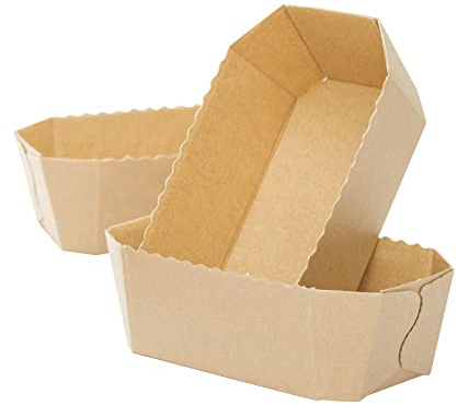Decora 0320154 30 PCS BROT PAPIER-BACKFORM 15,3 X 8,8 X H 6 CM, Braun