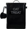 NOBEL Cat Food or Cat Treat Storage Tin Lid Scoop Non Slip Pads (CAT TREAT, Black)