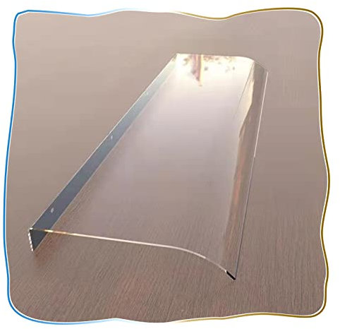 Türdach für Draußen Sonnenschutz Regenschutz Vordach,Eingangsüberdachung,Haustürvordach Unsichtbare Fenster Pultbogenvordach,Transparente Polycarbonat Markisen,Mehrere Größen (50x150cm/20 x59)