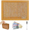 LYNBLY Spardose Holz, Wiederverwendbare spardose, Retro Sparbüchse Aufbewahrungsbox, für Erwachsene und Kinder mit Sparziel und Zahlen zum ankreuzen, für Hilft Die Gewohnheit Zum Sparen