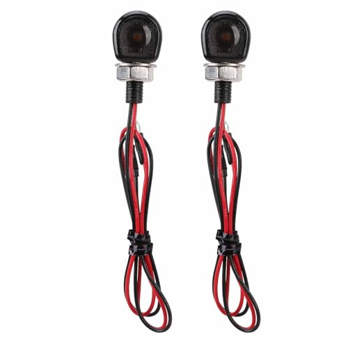 Clignotant LED pour Guidon de Moto, Mini Clignotant étanche avec visibilité Accrue pour Vélo de Rue, Croiseur, Vélo Tout-terrain, Scooter (Boîtier noir)