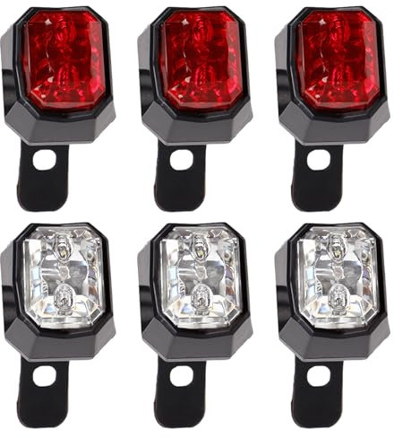 Sporgo LED Kinderwagen Licht 6 Stück: Wasserdichte Kinderwagenlicht LED Plastikleuchten Silikon Buggylicht, Mehrzweck LED Kinderwagen Licht für Alle Kinderwagen, Kinderwagen Beleuchtung