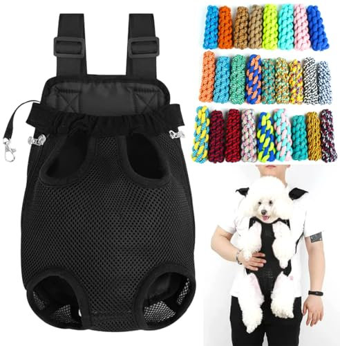 Verstellbarer Hunde-Tragerrucksack, Pet Carrier Backpack, Haustier Rucksack Hund Tragetasche, Verstellbar Beinen heraus Rucksäcke Haustier Tragbar Reisetasche, Für Kleine/Mittelgroße Hunde