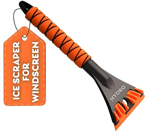 HYDRO Ice Scraper with Wide 11cm Blade – Efficient, Scratch-Free Ice, Snow And Frost Removal For Car And Truck Windscreen And Windows.