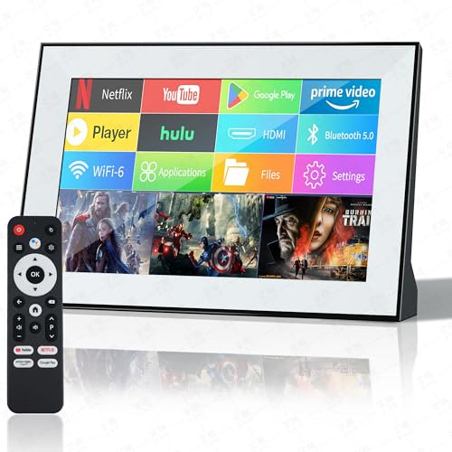 FancyAug Small Smart tv,Portable TV with Touchscreen LCD Monitor,Built in Apps,Support SD,WiFi,Bluetooth,USB,HDMI Input,Mini TV Design for Home, Kitchen, RV, and Travel Use