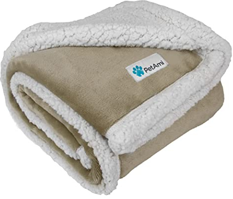 PetAmi Dog Blanket for Small Medium Pet Cat Puppy Kitten, 40x29 Mini, Taupe