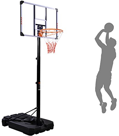 Basketballkorb Höhenverstellbar 2,25-3,05m -Basketball-Ständer Outdoor Basketballkorb Kinder und Erwachsene - Beweglich Basketballkorb Ständer–Basketball Hoop zum Kinder Erwachsene