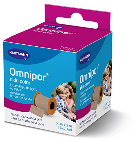Omnipor: Esparadrapo Hipoalergénico de Tejido no Tejido para Pieles Sensibles; 5cmx5m; Color Carne
