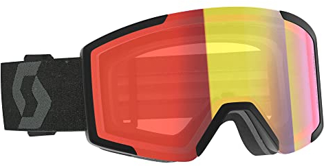 Scott Shield Light Sensitive Goggle Schwarz - Halbrandlose selbsttönende Ski- und Snowboardbrille, Größe One Size - Farb