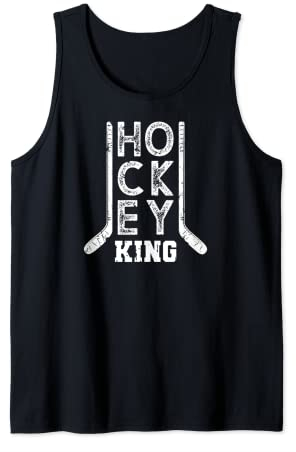 Herren Hockey König Männer Jungen Eishockey Tank Top
