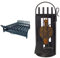 Imex El Zorro 10906 - Parrilla para Chimenea con cajón (60 x 45 cm) & Imex El Zorro 10026 Juego para Chimenea Arco-Chapa con Fuelle, 68 x 23 x 14 cm, Metal, Negro, 14x23x68 cm