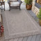 HomebyHome In & Outdoor Teppich Wetterfest Sisal Optik Grau 80x250 cm Läufer - Balkon Teppich Wasserfest, Waschbar, Flachgewebe - Ideal für Küchenläufer, Camping, Garten und Terrasse