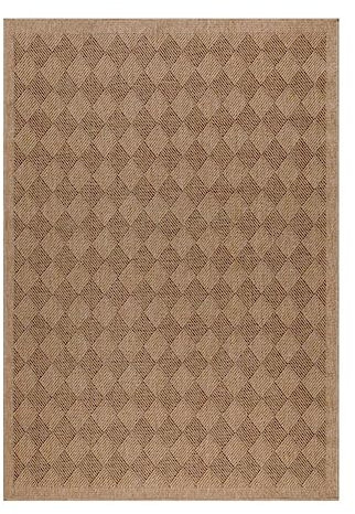 Natürliche Eleganz für Ihr Zuhause: Wetterfester Outdoor-Teppich in Sisal-Optik für Wohnzimmer, Terrasse, Balkon & Küche - Flach gewebt für stilvolle Natürlichkeit, Größe:120 x 170 cm, Farbe:Beige