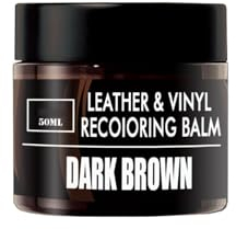 Lederbalsam Lederpflege mit Bienenwachs & Avocado-Öl für Auto Sofa Couch Möbel Jacke Motorradbekleidung Handtaschen Ledercouch Schuhe Sattel für Pferde Lederfett - Leder Balsam (Dunkelbraun 50ml)